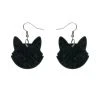What's New, Pussycat? Black Cat Silhouette Resin Earrings | Erstwilder