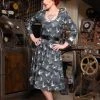 LBHM OYS - S - Final Sale - Hannah Scoop Neck Swing Dress In Victorian Bats Print | Laura Byrnes & Hope Morrison Shop All In-Stock Items By Size