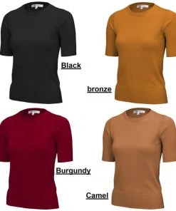 Mak Classic Short Sleeved Crew Sweater | Pinup Girl Under $60