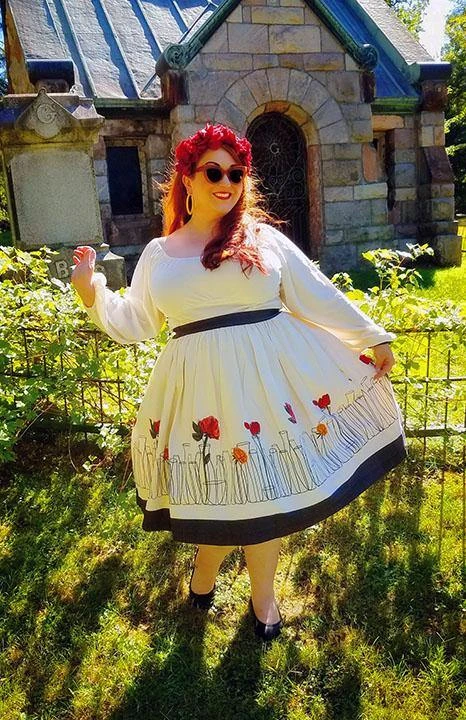 LBHM Final Sale - Bella Skirt In Vases & Roses Border Print | Laura Byrnes & Hope Morrison 5 LBHM Final Sale - Bella Skirt In Vases & Roses Border Print | Laura Byrnes & Hope Morrison