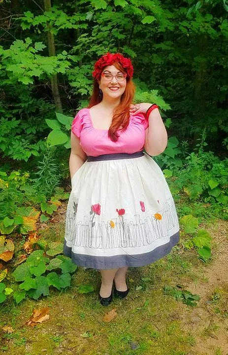 LBHM Final Sale - Bella Skirt In Vases & Roses Border Print | Laura Byrnes & Hope Morrison 3 LBHM Final Sale - Bella Skirt In Vases & Roses Border Print | Laura Byrnes & Hope Morrison