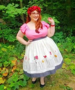 LBHM Final Sale - Bella Skirt In Vases & Roses Border Print | Laura Byrnes & Hope Morrison