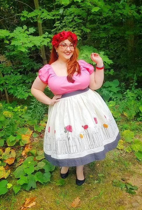 LBHM Final Sale - Bella Skirt In Vases & Roses Border Print | Laura Byrnes & Hope Morrison 4 LBHM Final Sale - Bella Skirt In Vases & Roses Border Print | Laura Byrnes & Hope Morrison