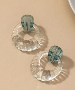 LA3Accesories Lucite Knock On My Door Earrings