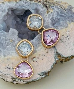 LA3Accesories Rhinestone Drop Earrings