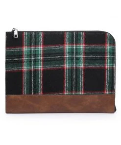 Jen & Co - FashionGo Final Sale - Green Plaid Laptop Sleeve Shop All In-Stock Items By Size
