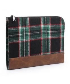 Jen & Co - FashionGo Final Sale - Green Plaid Laptop Sleeve Shop All In-Stock Items By Size