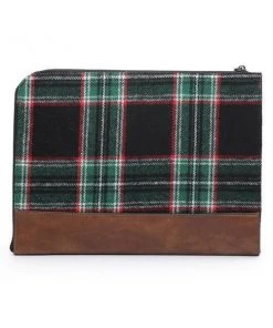 Jen & Co - FashionGo Final Sale - Green Plaid Laptop Sleeve Shop All In-Stock Items By Size