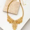 LA3Accesories Night Falls Filagree Necklace In Gold What's New, Pussycat?