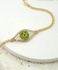 Wall To Wall What's New, Pussycat? Eye Love You Bracelet In Green