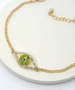 Wall To Wall What's New, Pussycat? Eye Love You Bracelet In Green