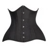 Daisy Corsets Lila Black Cotton Steel Boned Corset 1 Daisy Corsets Lila Black Cotton Steel Boned Corset