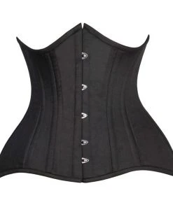 Daisy Corsets Lila Black Cotton Steel Boned Corset