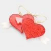 Wona Trading What's New, Pussycat? Shining Amore Red Glitter Earrings