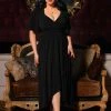 Shop All In-Stock Items By Size Final Sale - Katy Dress In Solid Black Cotton Knit | Pinup Couture