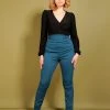 Eva Pants In Teal Ponte | Laura Byrnes Design What's New, Pussycat?