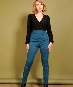 Eva Pants In Teal Ponte | Laura Byrnes Design What's New, Pussycat?