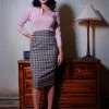 Vintage Inspired Sweater Girl Pullover Jumper In Powder Pink | Pinup Couture