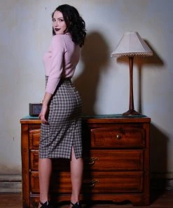 Vintage Inspired Sweater Girl Pullover Jumper In Powder Pink | Pinup Couture Shop All In-Stock Items By Size