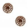 Ole - FashionGo Final Sale - Crystal Snowflake Clip Earrings In Gold