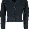 Jazmine Heart Knit Cardigan In Black | Voodoo Vixen What's New, Pussycat?