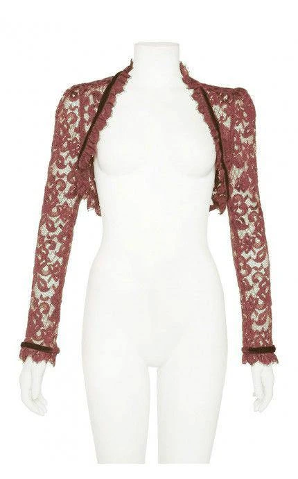 Final Sale - Gothic Glamour | Gothic Lace Bolero In Mauve | Pinup Couture Shop All In-Stock Items By Size 7 Final Sale - Gothic Glamour | Gothic Lace Bolero In Mauve | Pinup Couture Shop All In-Stock Items By Size