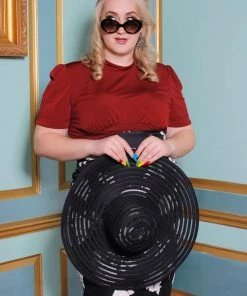 Final Sale - Victoria Short Sleeve Top In Solid Merlot | Laura Byrnes Design