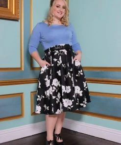 Laura Byrnes Design What's New, Pussycat? Sabrina Top In Light Blue Ponte | Laura Byrnes California