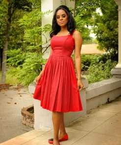 Final Sale - Vintage Sundress - Jenny Swing Dress In Solid Red | Pinup Couture Shop All In-Stock Items By Size 11 Final Sale - Vintage Sundress - Jenny Swing Dress In Solid Red | Pinup Couture Shop All In-Stock Items By Size