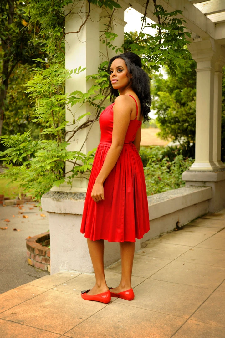 Final Sale - Vintage Sundress - Jenny Swing Dress In Solid Red | Pinup Couture Shop All In-Stock Items By Size 8 Final Sale - Vintage Sundress - Jenny Swing Dress In Solid Red | Pinup Couture Shop All In-Stock Items By Size