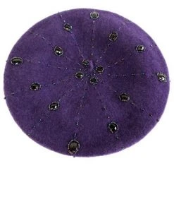 Too Too Hat Paint Me Like One Of Your French Girls Wool Beret In Plum