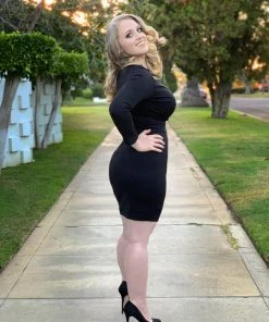 Final Sale - Theodora Mini Dress In Black Ponte De Roma | Deadly Dames