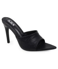 DayDay - Fashiongo What's New, Pussycat? Witch Please Pointed Sole Mules In Black Faux Leather