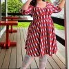 Laura Byrnes Design Kayla Swing Dress In Bad Girl Harlequin | Deadly Dames