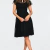 Melody Black Dress With Lace | Voodoo Vixen