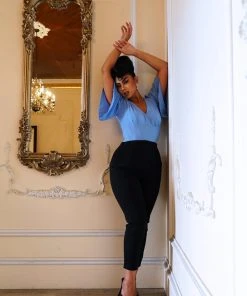 What's New, Pussycat? LB Cropped Trousers In Black Twill | Laura Byrnes Design