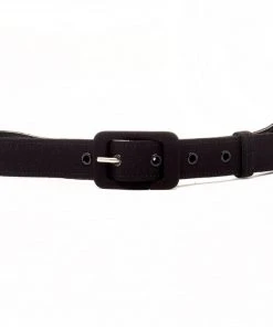 Coming Soon - 1 Inch Grommet Belt In Black Ponte | Pinup Girl Clothing Shop All In-Stock Items By Size