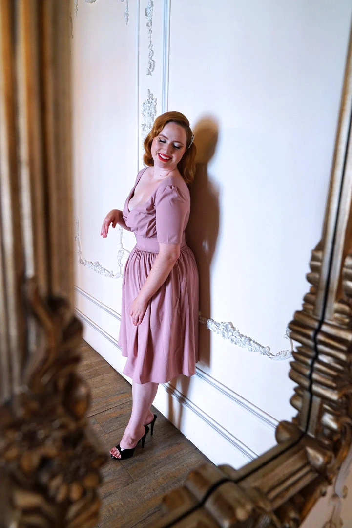 What's New, Pussycat? Paige Swing Dress In Rosewood Crepe | Pinup Couture 9 What's New, Pussycat? Paige Swing Dress In Rosewood Crepe | Pinup Couture