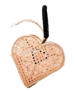 Hand Made Sagrado Corazon Raffia Purse In Natural | Evelyn Ariza What's New, Pussycat?