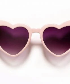 H&D Accessories Shop Shoes & Accessories Heart Eyes Pinup Girl Sunglasses In Pink
