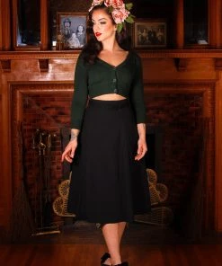Laura Byrnes Design What's New, Pussycat? Viva 40s Style Tulip Skirt In Solid Black Crepe | Laura Byrnes 22 Laura Byrnes Design What's New, Pussycat? Viva 40s Style Tulip Skirt In Solid Black Crepe | Laura Byrnes