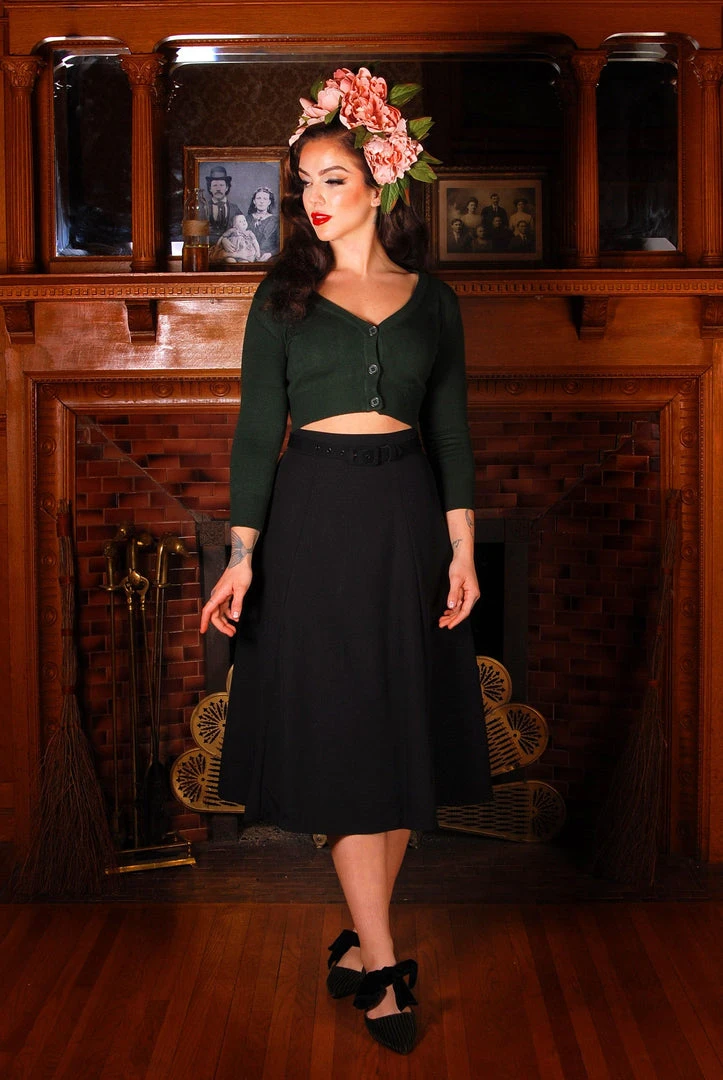Laura Byrnes Design What's New, Pussycat? Viva 40s Style Tulip Skirt In Solid Black Crepe | Laura Byrnes 9 Laura Byrnes Design What's New, Pussycat? Viva 40s Style Tulip Skirt In Solid Black Crepe | Laura Byrnes