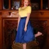Pinupgirlclothing.com Doris Vintage Swing Skirt With Pockets In Blue | Pinup Couture