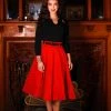 Pinupgirlclothing.com Doris Vintage Swing Skirt With Pockets In Red | Pinup Couture