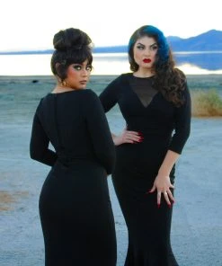 Theodora Gown In Black Ponte De Roma | Deadly Dames What's New, Pussycat?