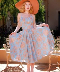 LBHM Final Sale - Ella Vintage Style Sun Dress In Take Me To Versailles | Laura Byrnes & Hope Morrison