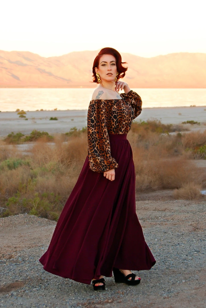 Laura Byrnes Design Final Sale - Sylvie Long Sleeve Peasant Top In Leopard Print | Laura Byrnes 3 Laura Byrnes Design Final Sale - Sylvie Long Sleeve Peasant Top In Leopard Print | Laura Byrnes