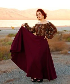 Amalie Ballerina Maxi Skirt In Cabernet Crepe | Laura Byrnes Design What's New, Pussycat?