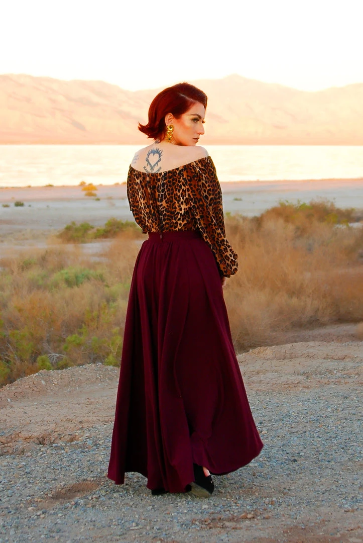 Laura Byrnes Design Final Sale - Sylvie Long Sleeve Peasant Top In Leopard Print | Laura Byrnes 4 Laura Byrnes Design Final Sale - Sylvie Long Sleeve Peasant Top In Leopard Print | Laura Byrnes