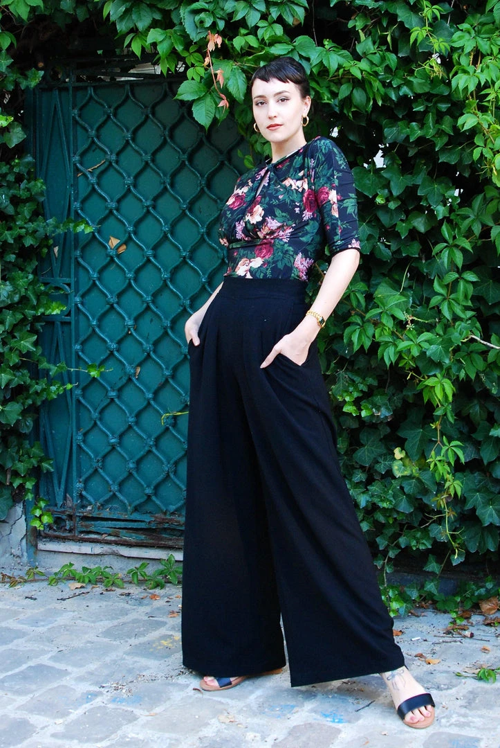 Pinupgirlclothing.com Malia Top In Dark Bella Roses | Laura Byrnes Design 10 Pinupgirlclothing.com Malia Top In Dark Bella Roses | Laura Byrnes Design